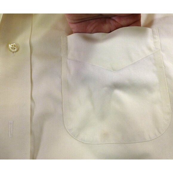 Brooks Brothers Regent Mens Cream Dress Shirt 17-37 Non-Iron Supima Cotton - Picture 6 of 11